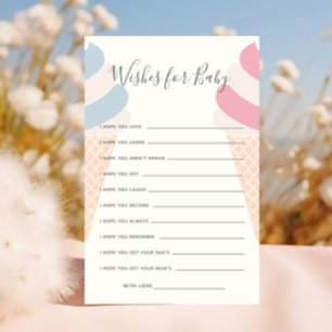 Wishes For Baby Ice Cream Pastel Gender Reveal
