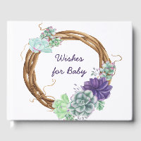 Wishes for Baby - Rustic Succulents Baby Shower