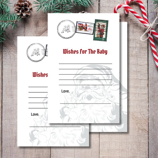 Wishes for baby shower santa's letter postmarked (Creator Uploaded)