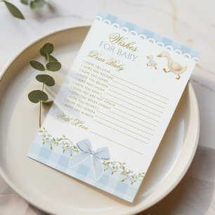 Wishes for Baby Silly Goose Blue Gingham Coquette