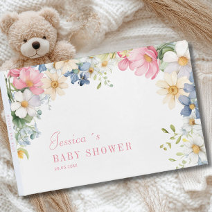 Wishes for Baby! Wildflower, Baby Shower Guest Book