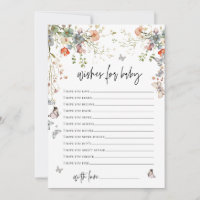 Wishes for Baby Wildflower Baby Shower