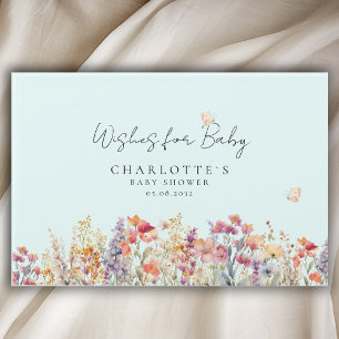 Wishes for Baby!  Wildflower Guest Book