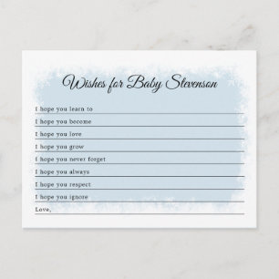Wishes for Baby, Winter frost, changeable colour Postcard