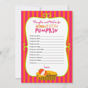 Wishes for Mummy's Little Pumpkin Advice Card