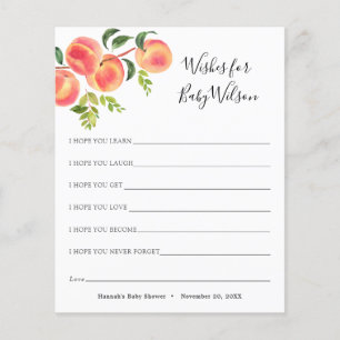 Wishes for our Sweet Little Peach Baby Card