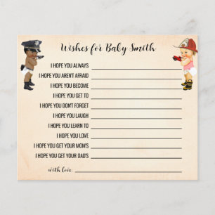 Wishes for the Baby Little Recruit Shower Card
