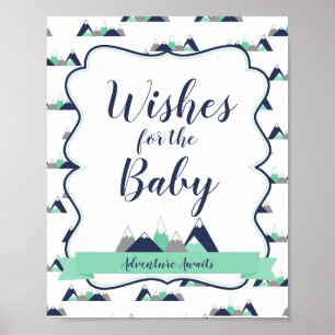 Wishes for the Baby Sign Mountains themed shower
