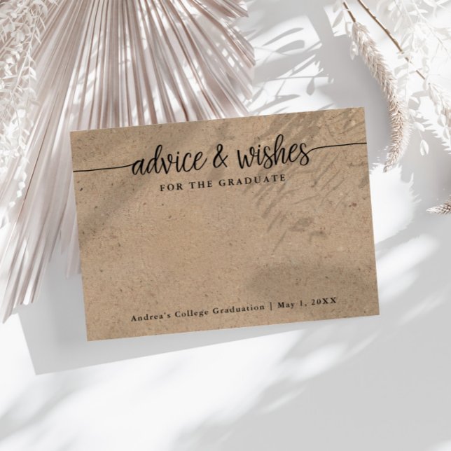 Wishes for the Graduate Kraft Advice Cards (Creator Uploaded)