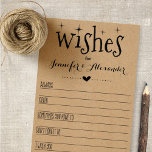 Wishes for the Happy Couple Card<br><div class="desc">Wishes for the happy couple template features a brown base for a rustic look (faux Kraft texture - not real Kraft paper). Make it your own by adding text. Please note: for black and white cards, you will need to delete the brown base layer. To access advanced editing tools, please...</div>