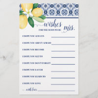 Wishes for the Soon to be Mrs Mediterranean Lemons