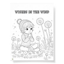 Wishes in the Wind Matte Poster for Colouring