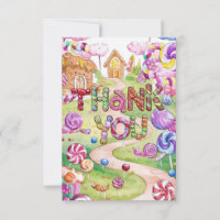 Wishes Kids Candyland thank you card