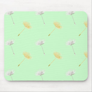Wishes Mint Dandelion Flowers Mouse Pad