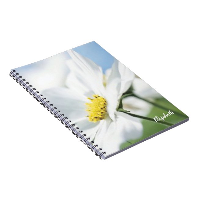 Wishes with White Daisies Personalised Notebook (Right Side)