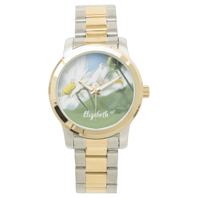 Wishes with White Daisies Personalised Watch (Front)