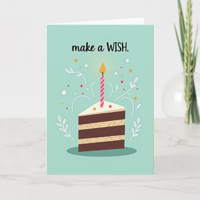 Wishful Candle Birthday Card (Front)