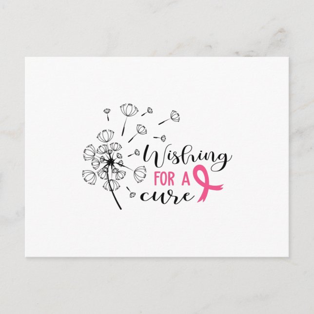 Wishing For A Cure Cancer Postcard (Front)