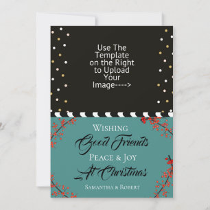 Wishing Good Friends Peace & Joy at Christmas - Holiday Card