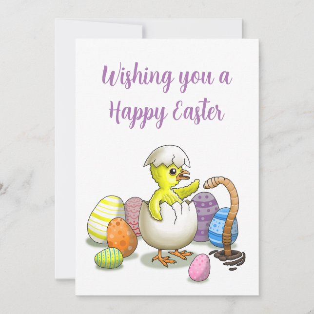 Wishing Happy Easter Holiday Card (Front)