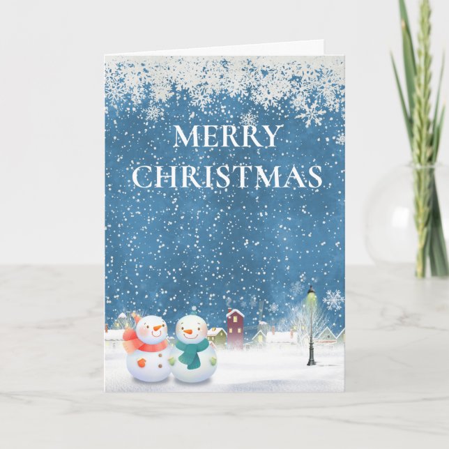 Wishing Happy Holiday Decorative Christmas Tree Card (Front)