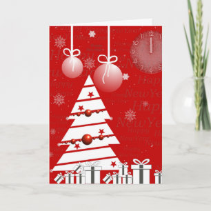 Wishing Happy Holiday Decorative Christmas Tree Card