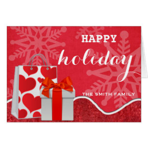 Wishing Happy Holiday Red Christmas