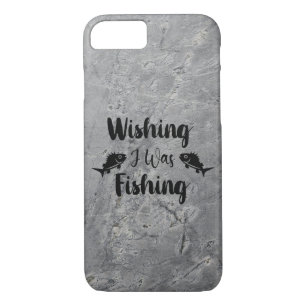 Wishing I was fishing funny quote Case-Mate iPhone Case