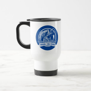 Wishing I Was Fishing Travel Mug