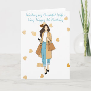 Wishing my Beautiful Wife a Very Happy 30 Birthday Card