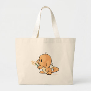 Wishing orange Kacheek Large Tote Bag