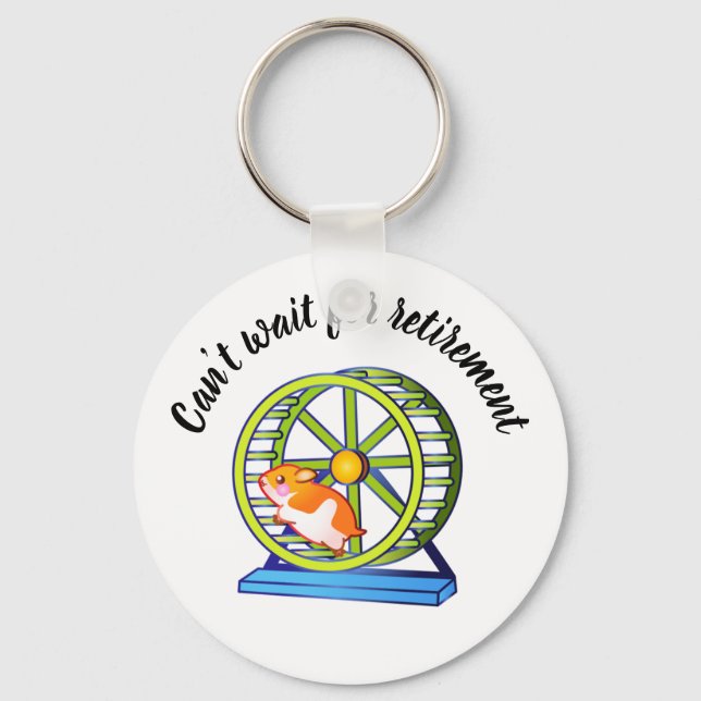 Wishing Retirement Hamster Key Ring (Front)