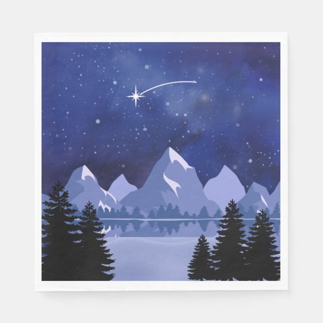 Wishing Star Night Sky Napkin (Front)