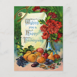 Wishing thanks holiday postcard