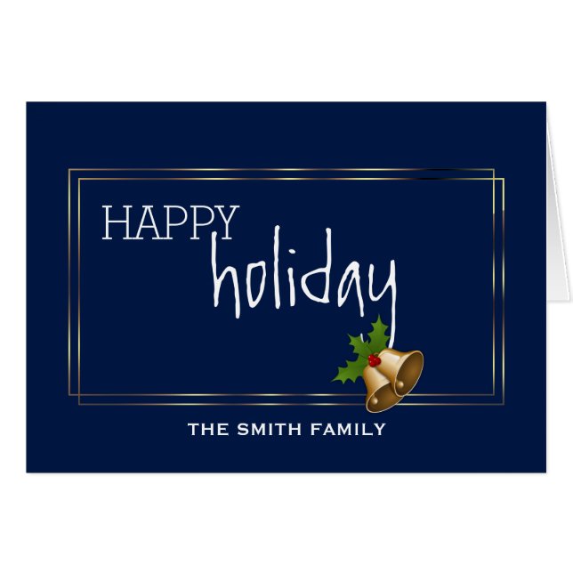 Wishing to Happy Holiday Jingle Bell Christmas (Front Horizontal)