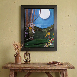 Wishing Upon The Moon Painting by Alfred Fox Poster