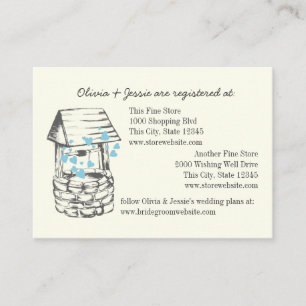 Wishing Well Bridal Registry Cards