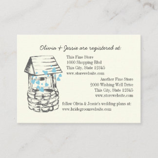 Wishing Well Bridal Registry Cards