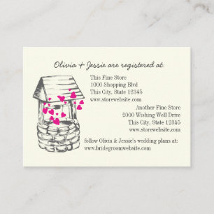 Wishing Well Bridal Registry Cards