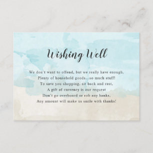 Wishing Well Bridal Shower in beach watercolor Invitation