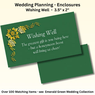 Wishing Well - Emerald Green & Gold Enclosure Card