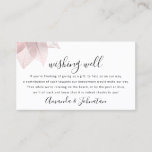 Wishing Well For Wedding Invitation Honeymoon Gift<br><div class="desc">Wishing Well Info Enclosure Card Floral Rose
New delicate simply fashionable wedding collection 
 You can change the colour of the background. 
 For more customisation,  new ideas please sent me a mail
 Have a special time!
 FlorenceK design</div>