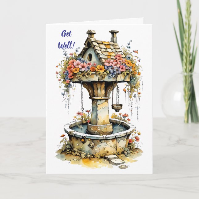 WISHING WELL GET WELL CARD (Front)