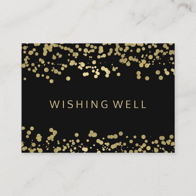 Wishing Well Gold Foil Confetti Enclosure Card (Front)