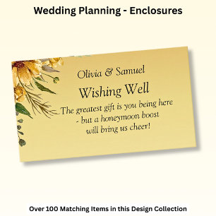 Wishing Well - Golden Yellow Enclosure Card