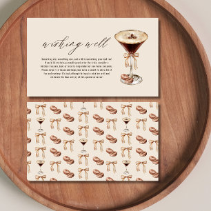 Wishing Well Love is Brewing Martini Bridal Shower Enclosure Card