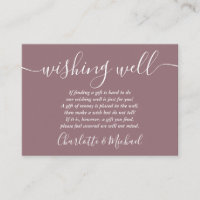 Wishing Well Signature Script Mauve Wedding