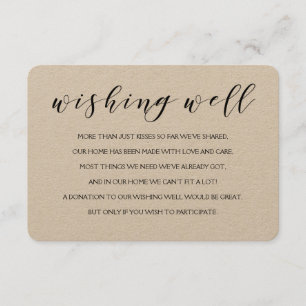 Wishing well wedding insert card