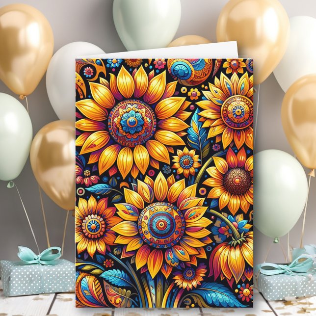 Wishing You a Beautiful Birthday | Sunflower Art Card (Creator Uploaded)