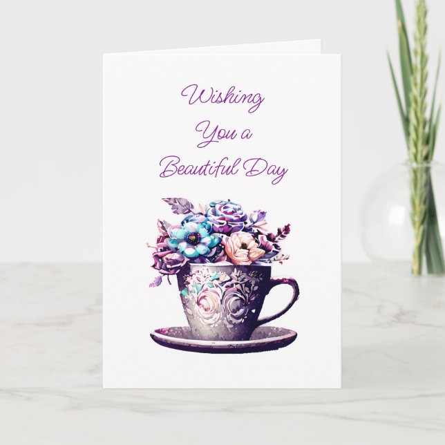 Wishing you a Beautiful Day Card (Front)